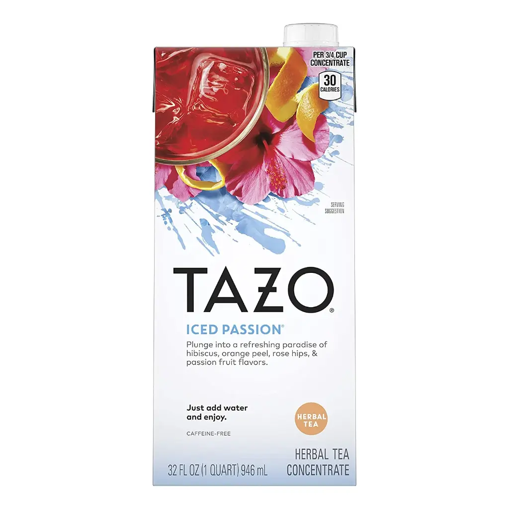Tazo Iced Passion Herbal Tea Concentrate 946ml